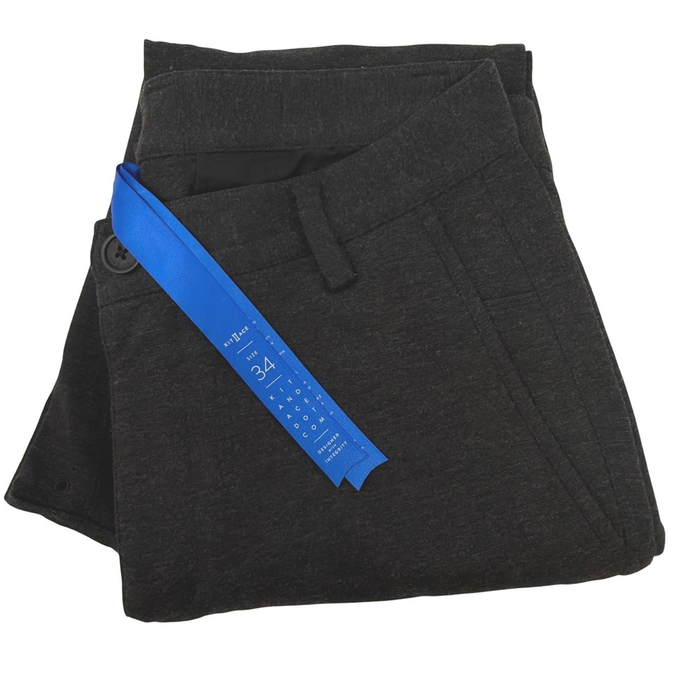 Kit and Ace Mens 33x30 Technical Tapered Trousers Charcoal Gray Commuter Pants